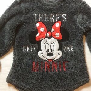 Disney Minnie Mouse Fuzzy Gray woman’s top XS